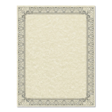 Southworth Parchment Certificates, Retro, 8.5x11, Ivory w/Black/Silver-Foil, PK50 91353